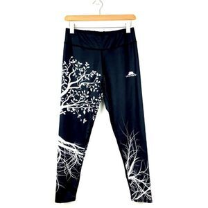 Lotus | Tree of Life Leggings Lg workout  black & white